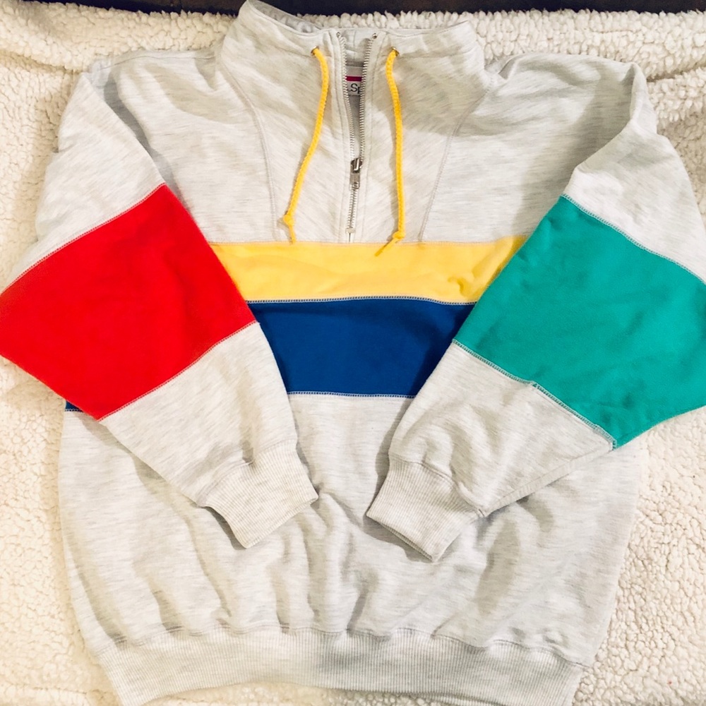 vintage 90s half zip sweatshirt